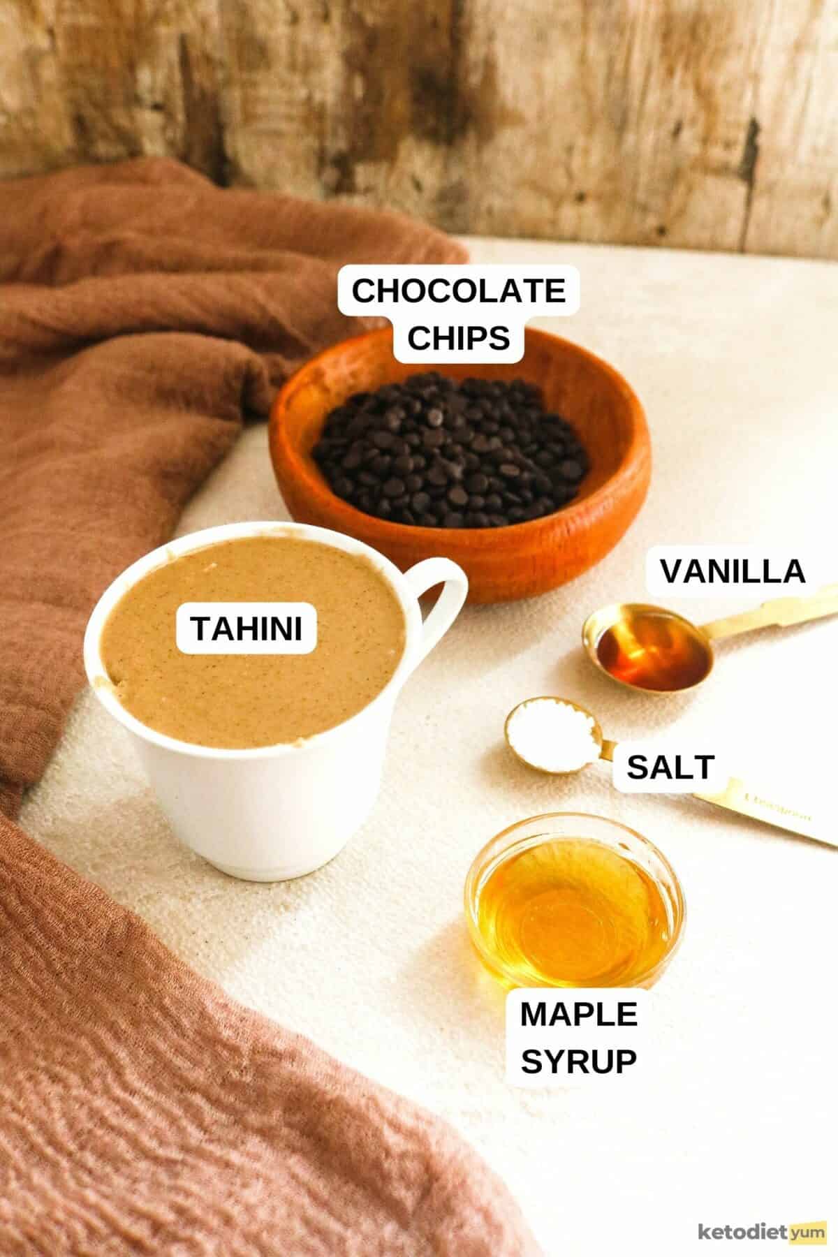 Tahini Fudge Ingredients