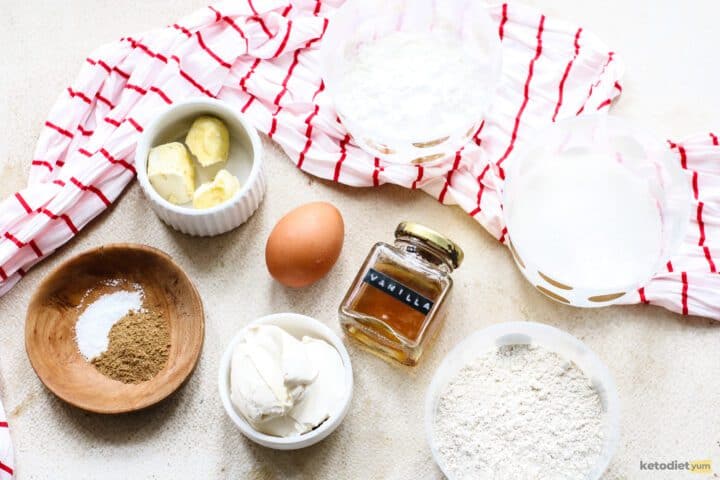 gluten free sugar cookies - ingredients on a table