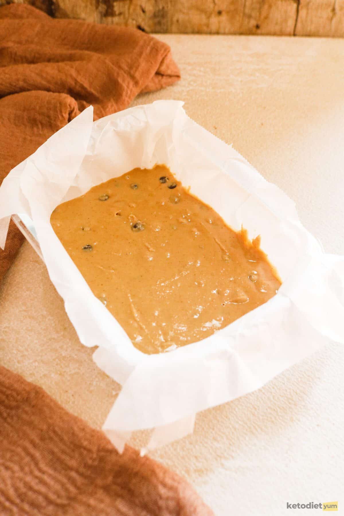 tahini fudge - making the batter