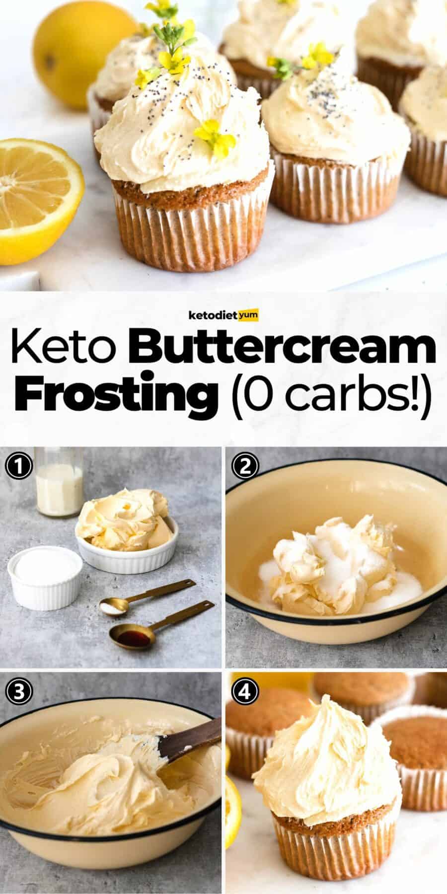 Easy Keto Buttercream Frosting (Plain, Chocolate, Or Lemon)