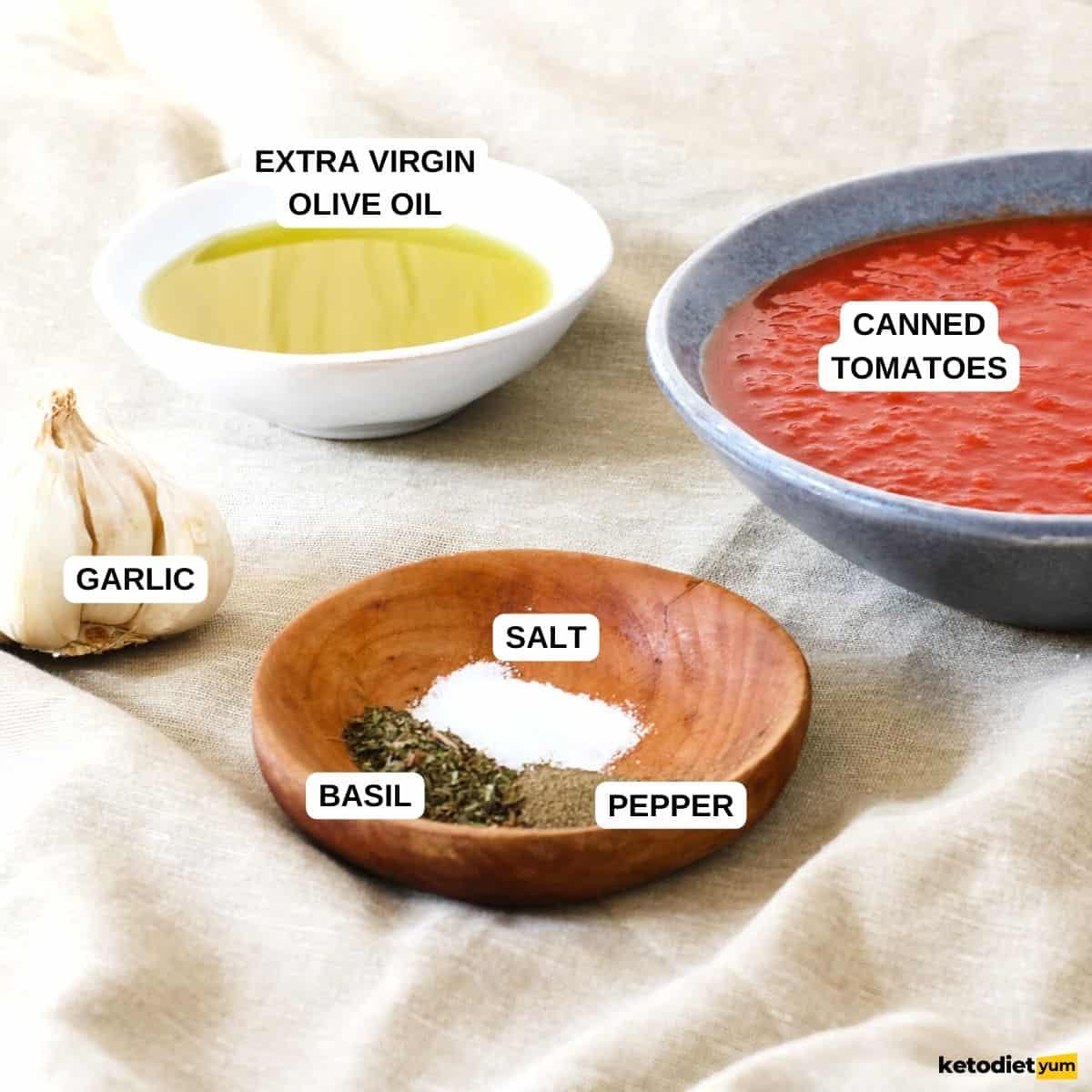Keto Tomato Sauce Ingredients