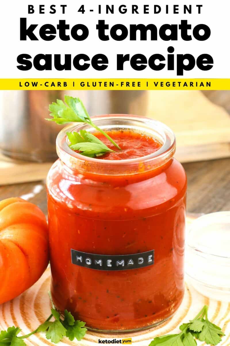 EASY Keto Tomato Sauce 4 Ingredients, Gluten Free, Low Carb