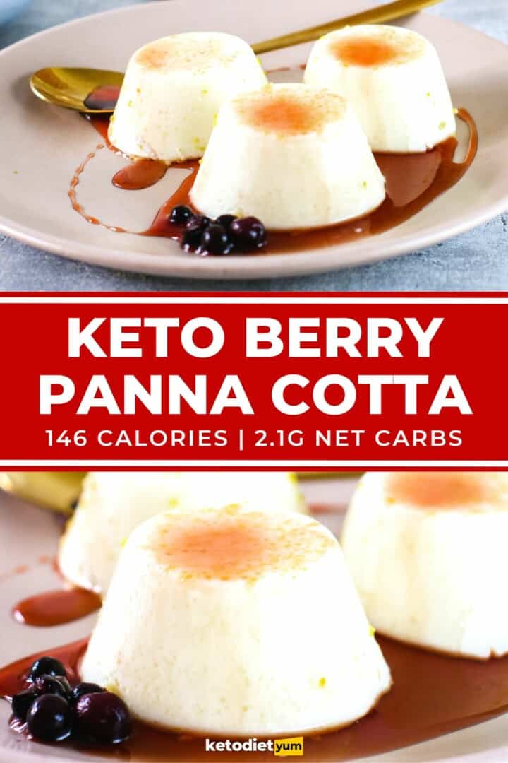 Best Keto Panna Cotta with Berry Sauce