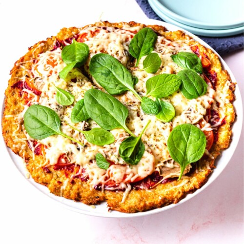 The BEST Cauliflower Pizza Crust (4 Easy Steps) Keto Yum