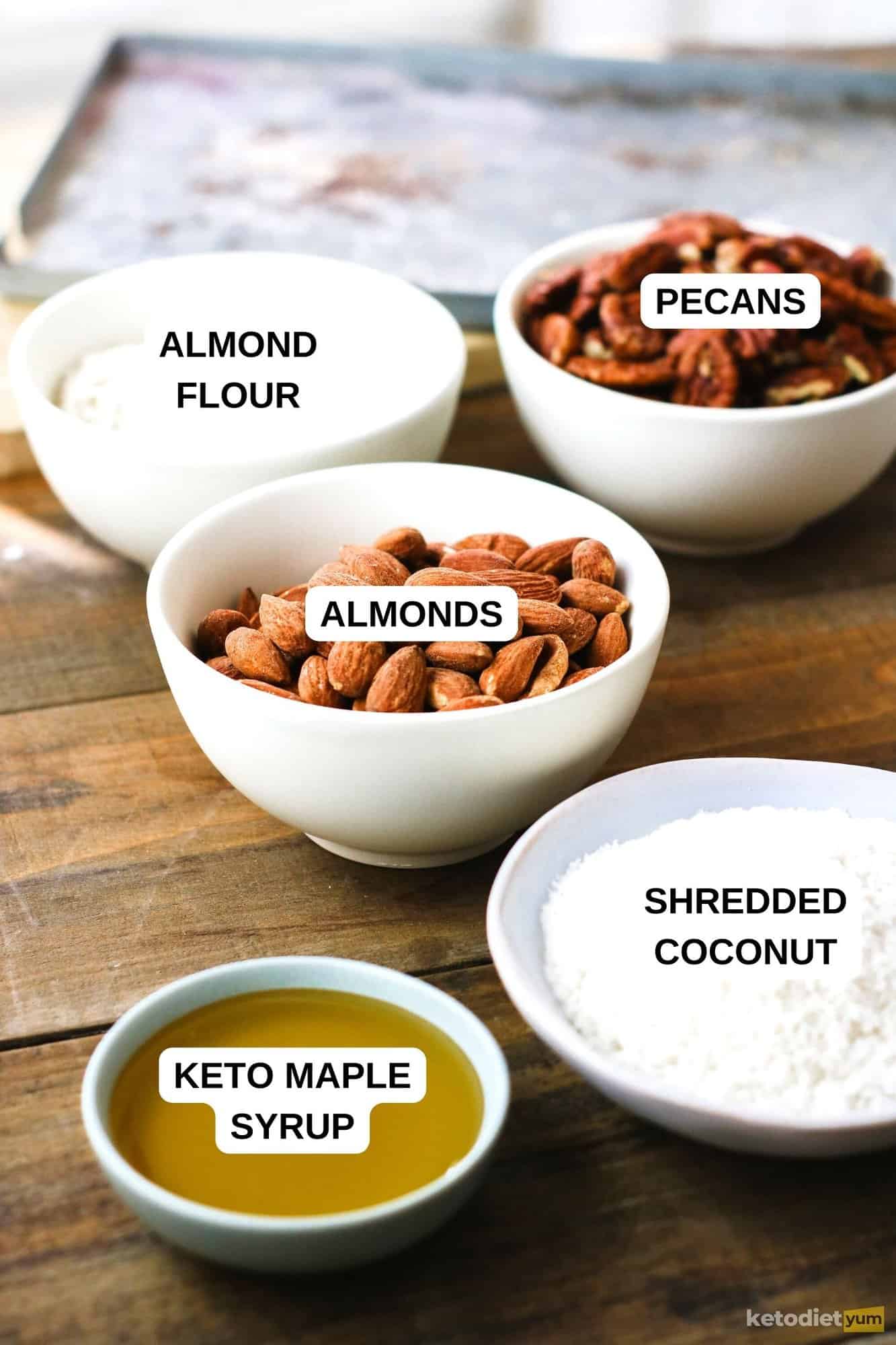 Keto Coconut Clusters Ingredients