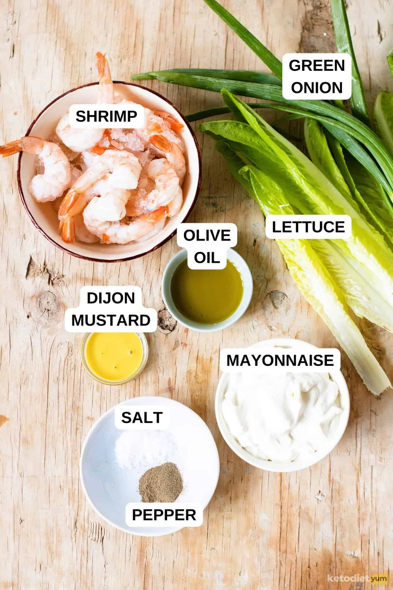 Keto Shrimp Salad Ingredients