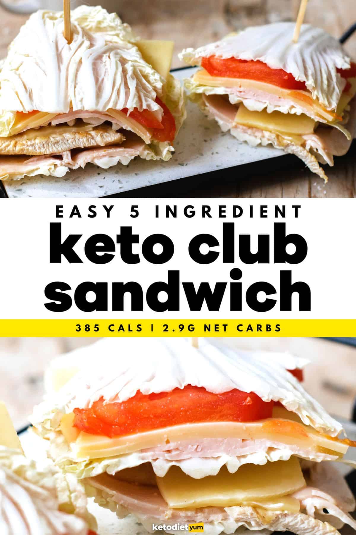 The Best Keto Club Sandwich