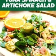 Best Tuna Spinach and Artichoke Salad with Orange Dressing