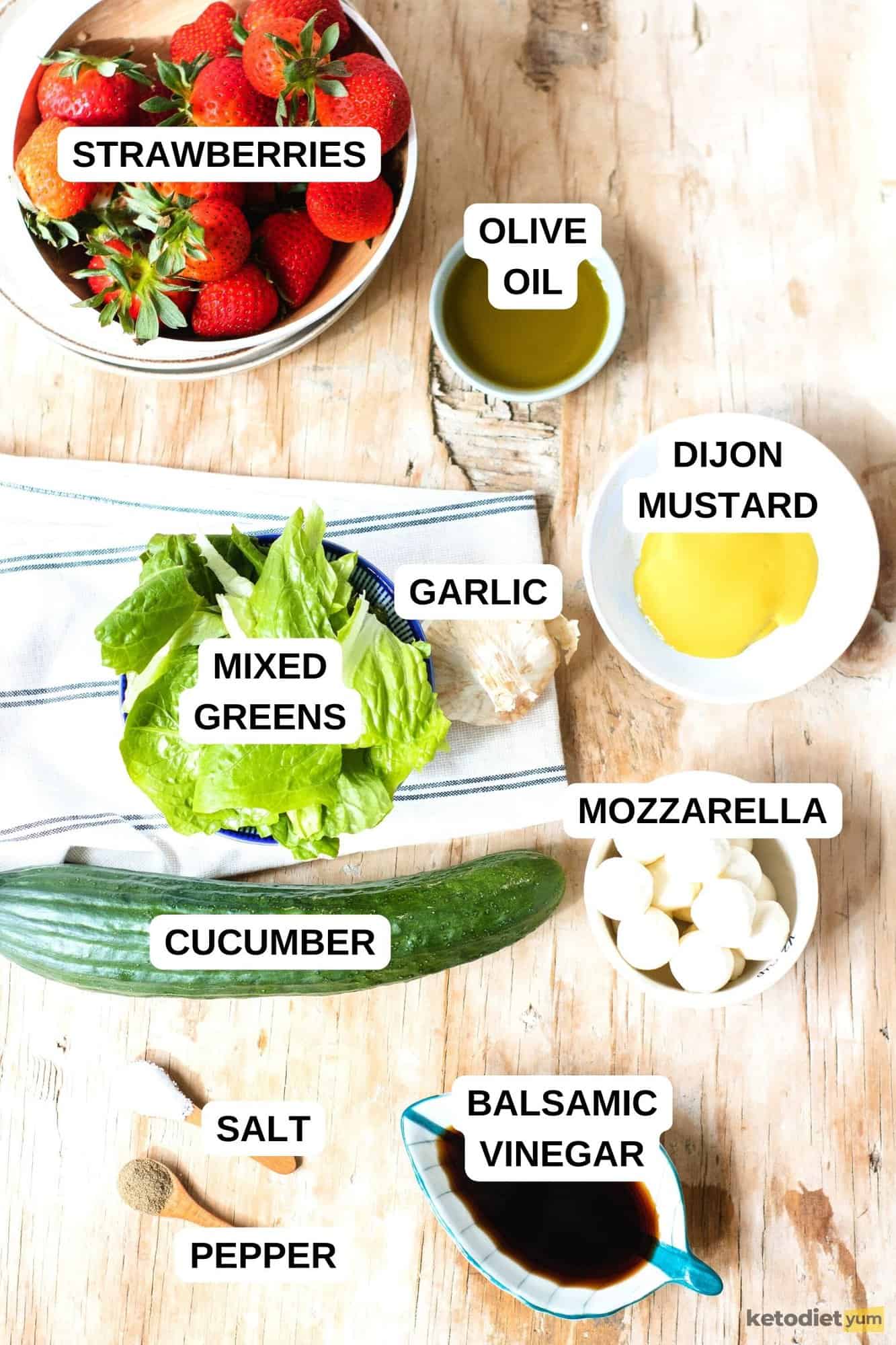 Strawberry Caprese Salad Ingredients