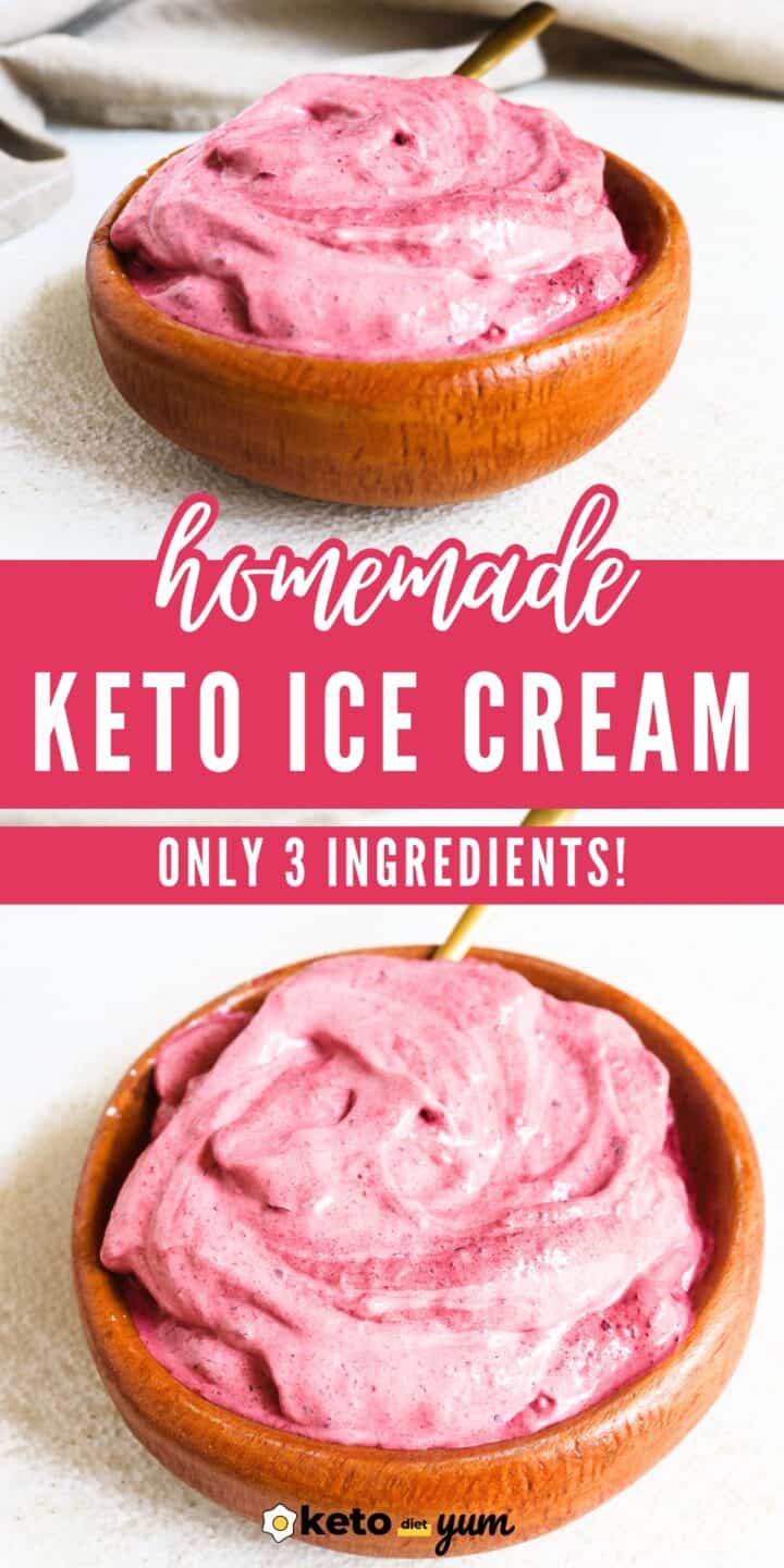 3 Ingredient Low Carb Homemade Keto Ice Cream Recipe