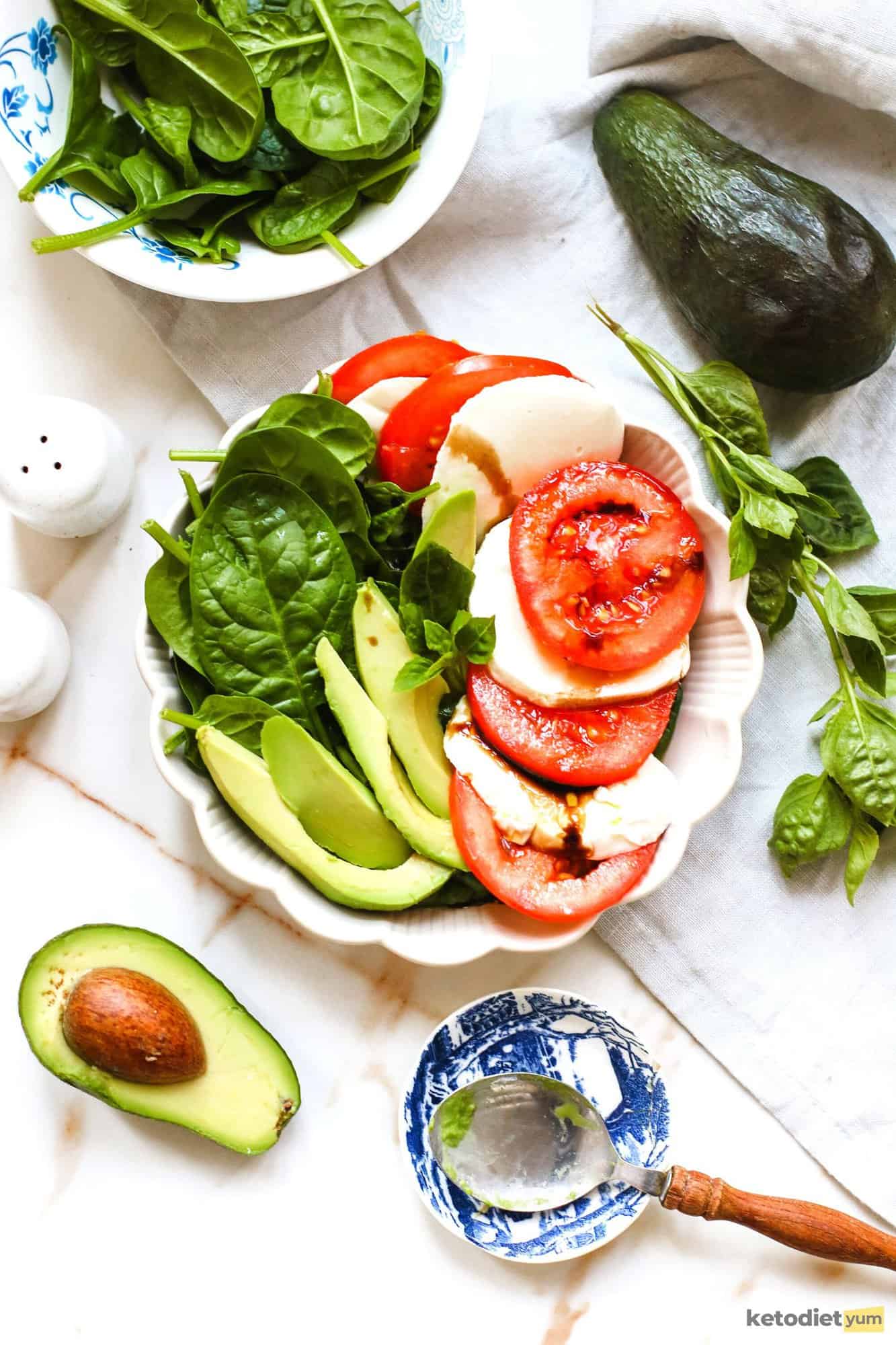 Avocado Caprese Salad with Balsamic Cream