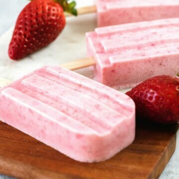 Keto Strawberry Popsicles