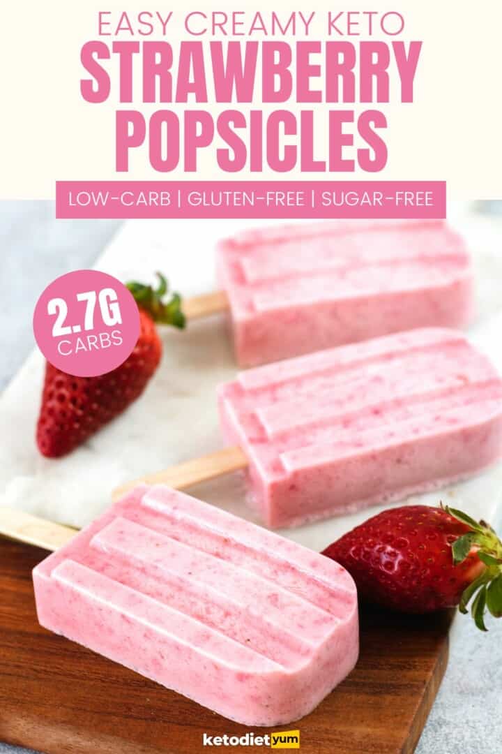 Strawberry Keto Popsicles