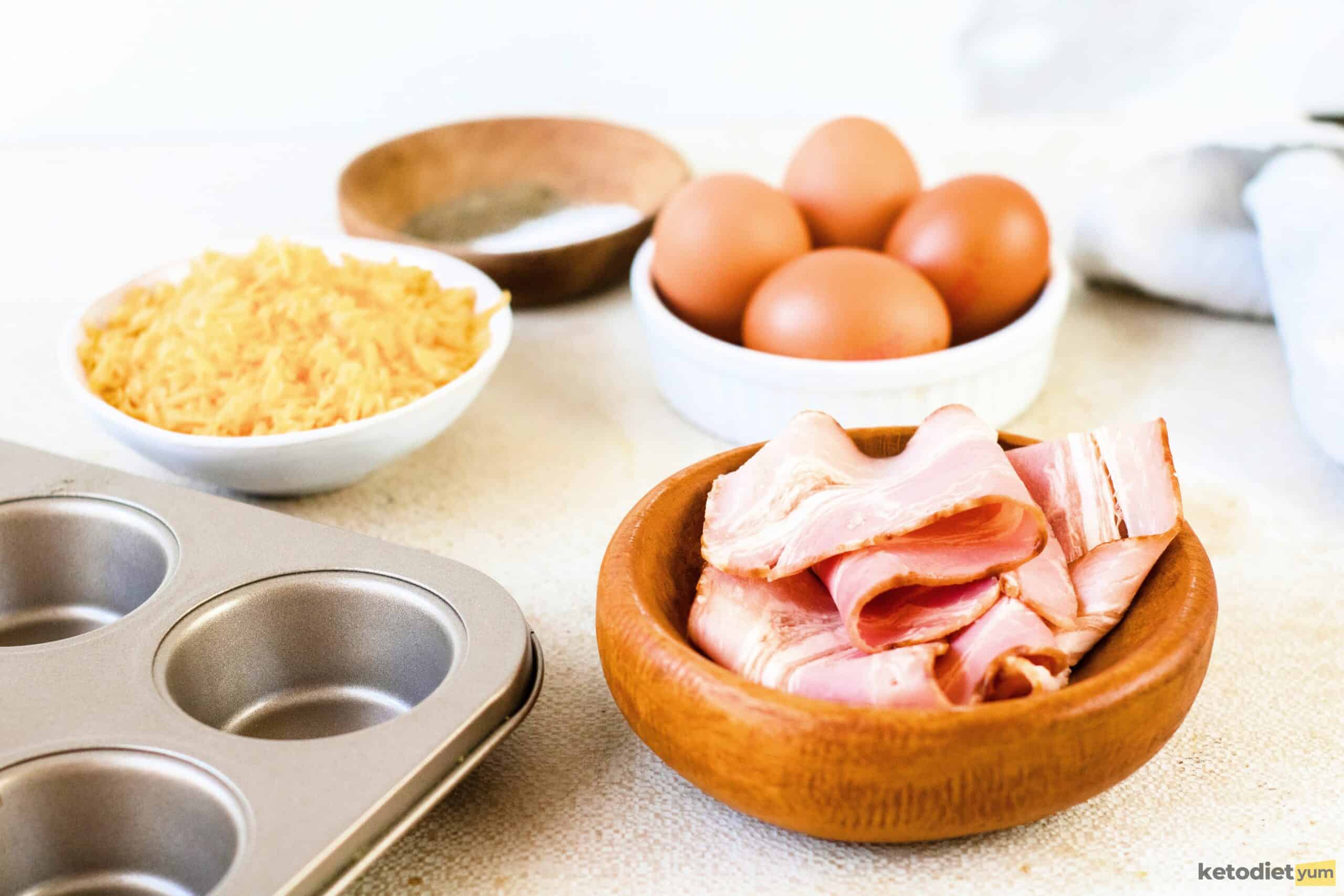 Keto Egg Muffins Ingredients