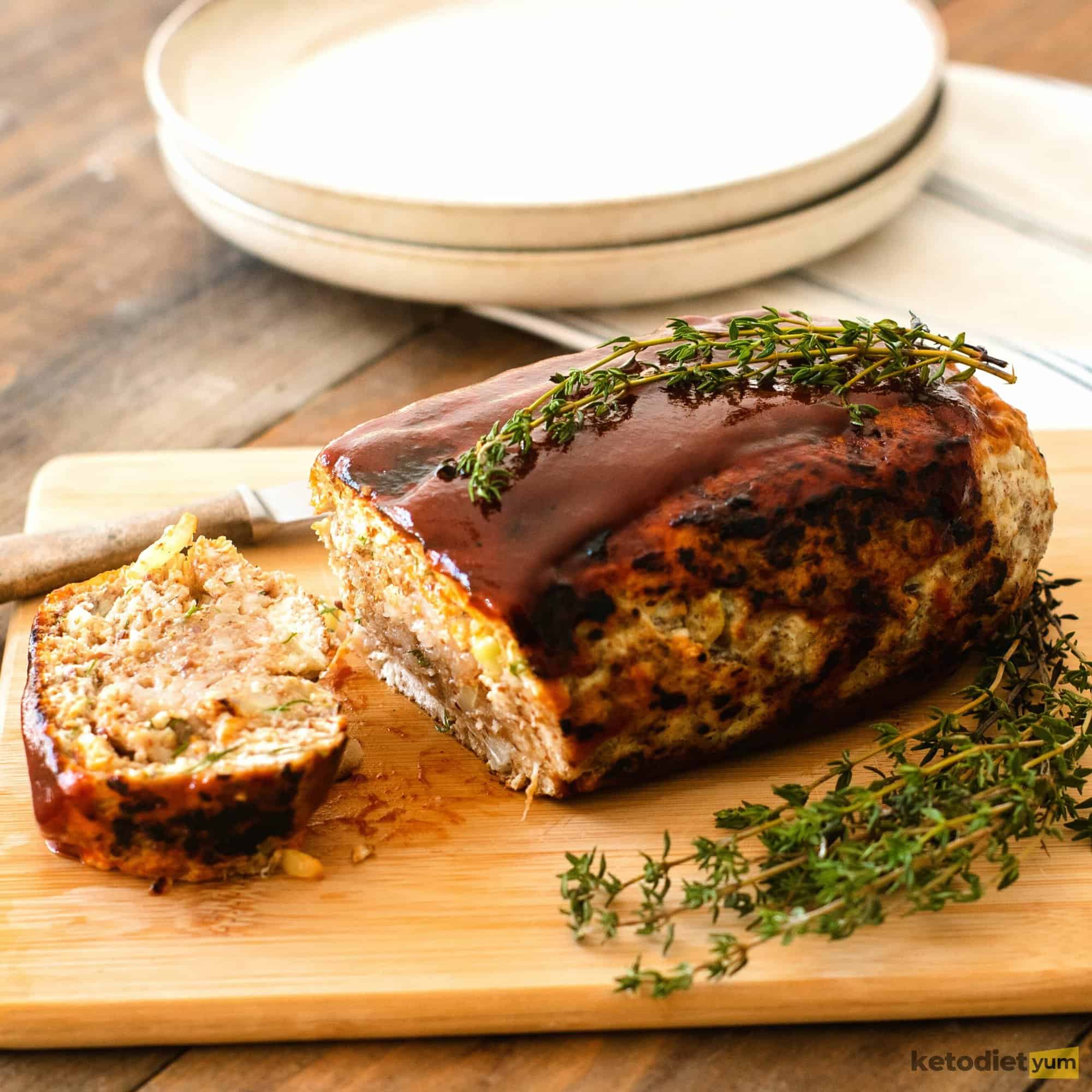 Keto Turkey Meatloaf Low Carb Turkey Meatloaf