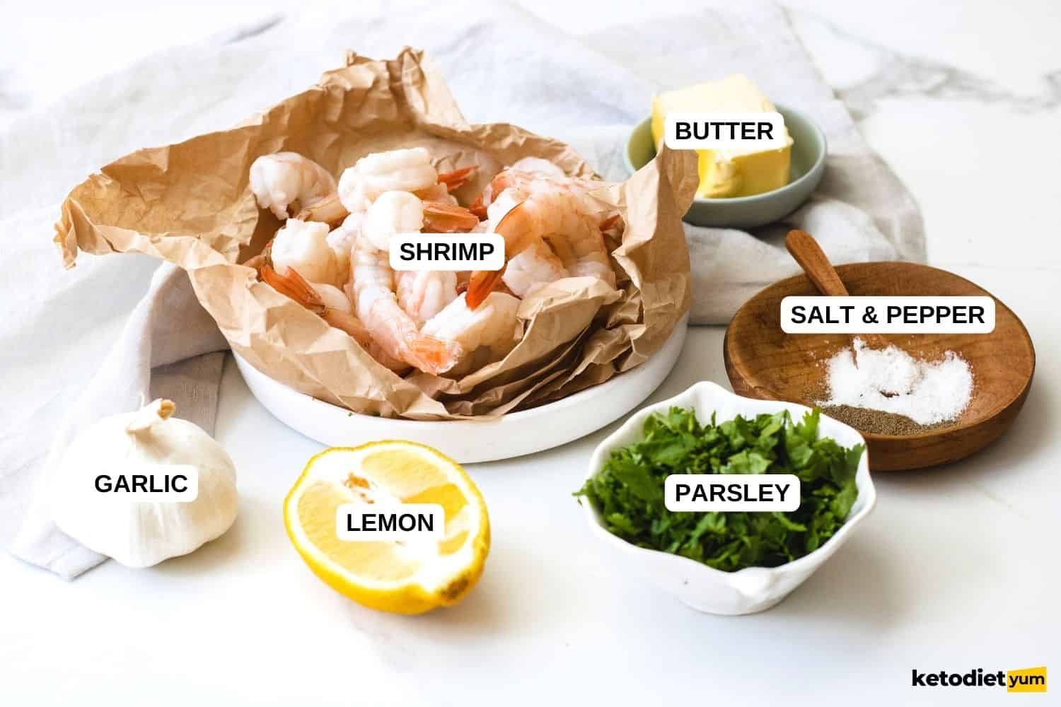 Garlic Butter Shrimp Ingredients
