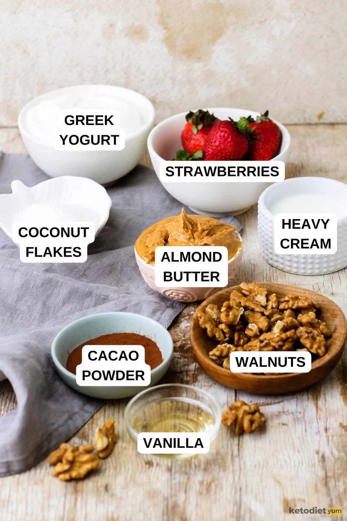 Keto Breakfast Parfait Ingredients