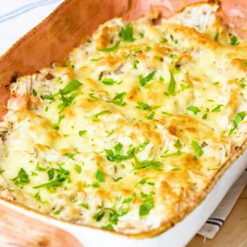 Chicken Bacon Ranch Casserole (Quick, Easy, Low Carb)