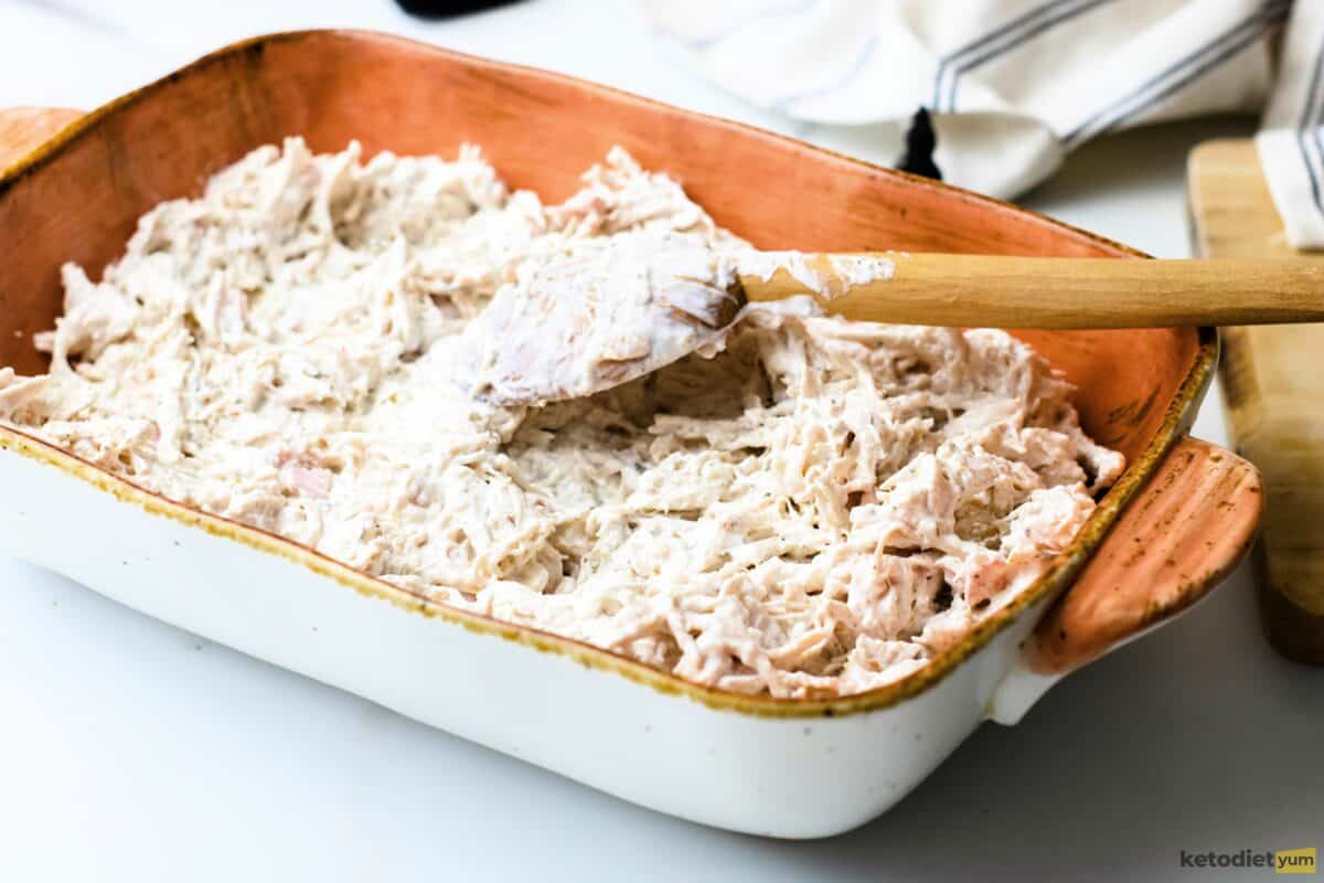 Easy Keto Chicken Bacon Ranch Casserole (6 Ingredients)