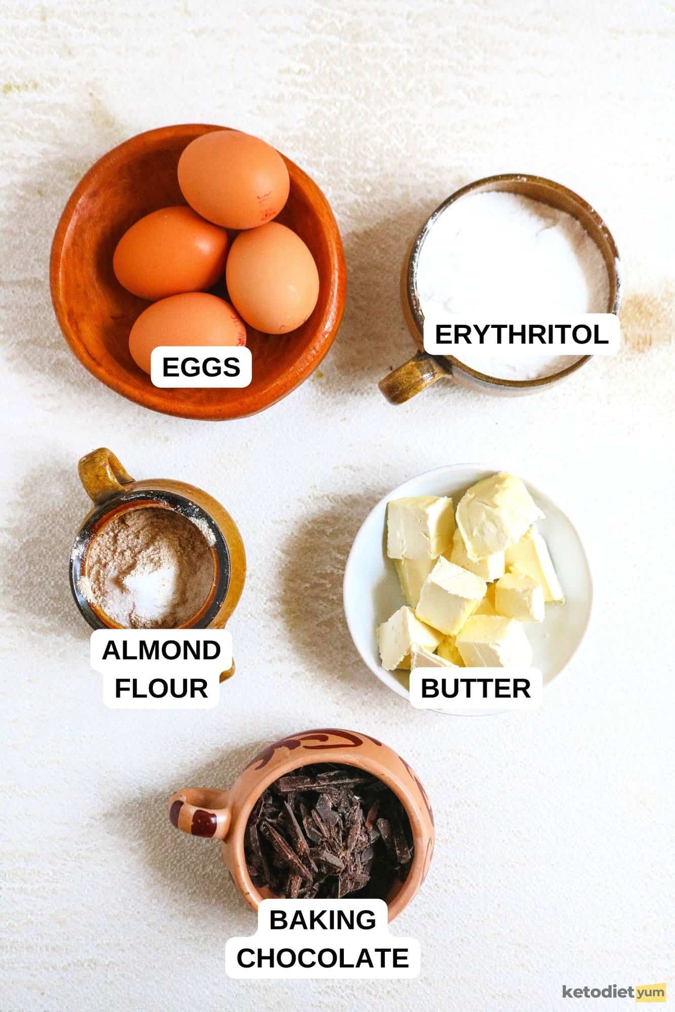 Keto Chocolate Lava Cake Recipe Ingredients