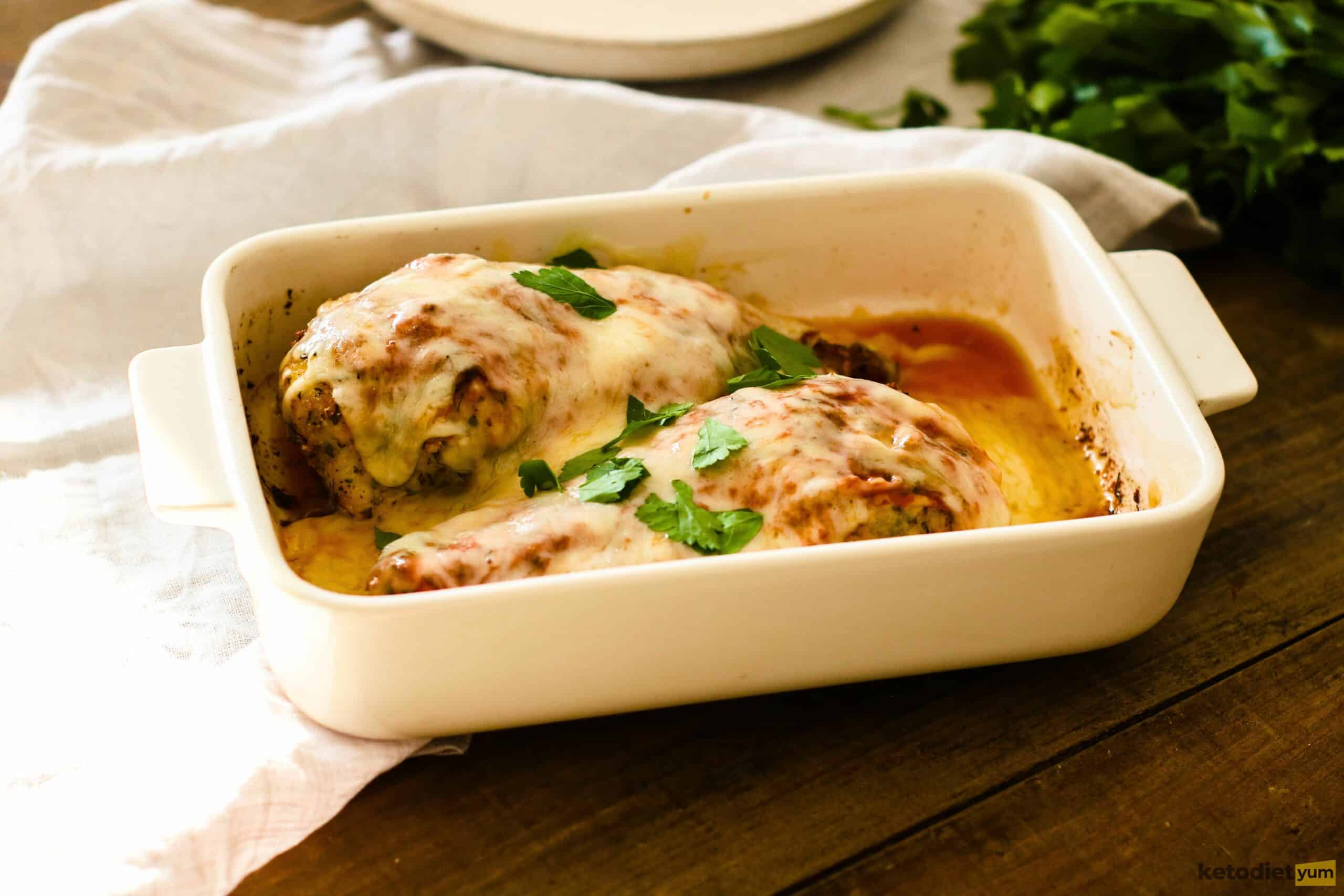 One Pan Keto Chicken Parmesan Recipe One Pan Keto Chicken Parmesan Recipe