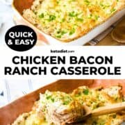 Yummy Keto Chicken Bacon Ranch Casserole