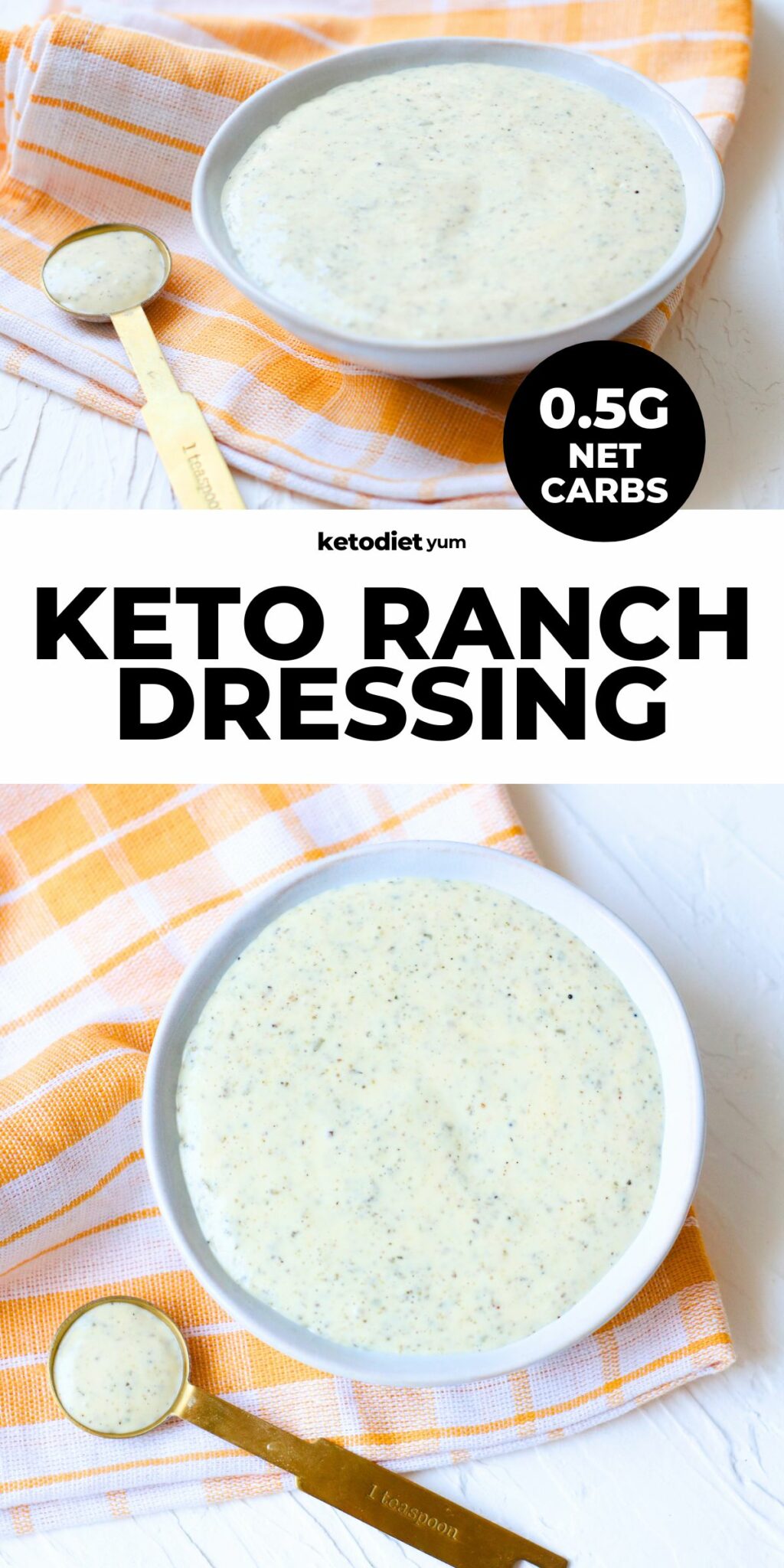 Keto Ranch Dressing Recipe (Just 0.5g Net Carbs!)