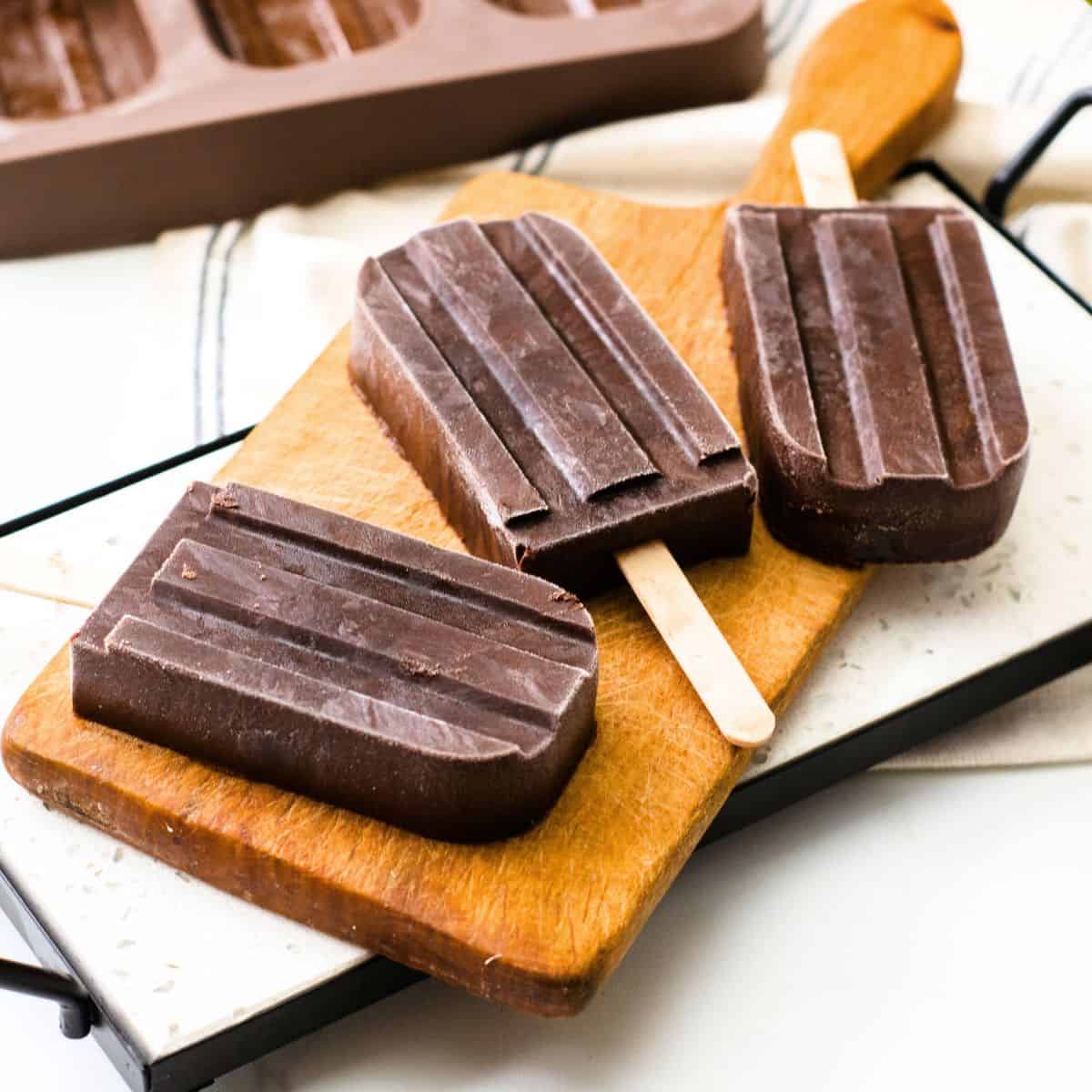 Keto Chocolate Popsicles