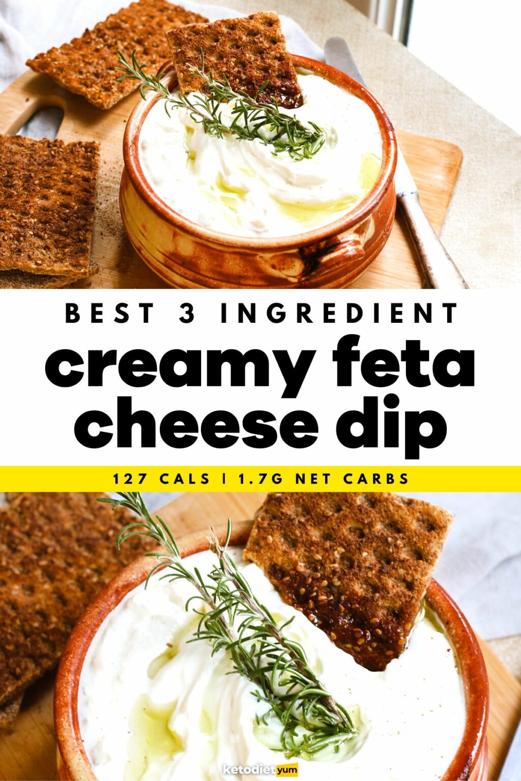 Easy Keto Feta Cheese Dip (3 Ingredients)