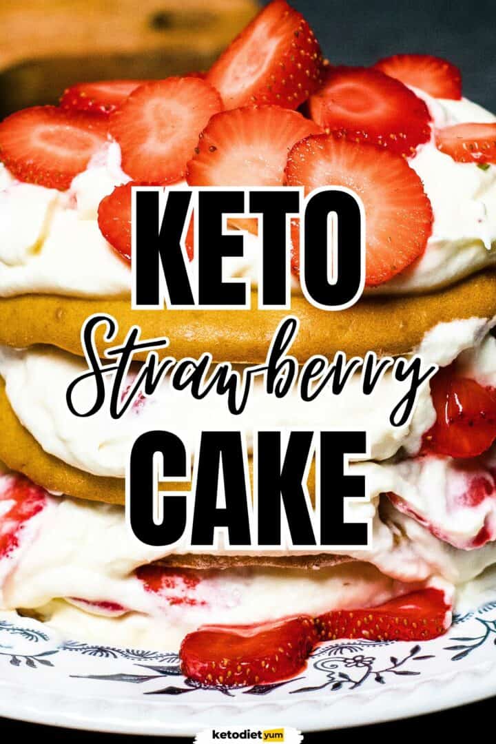 Delicious Layered Keto Strawberry Cake Recipe