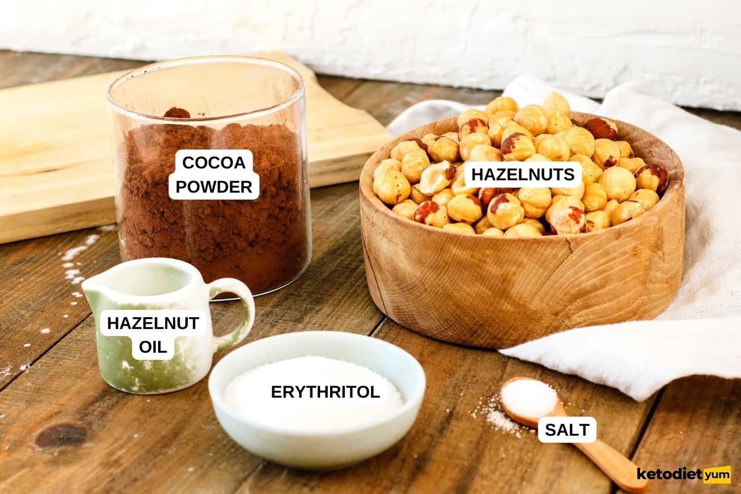 Homemade Keto Nutella Ingredients