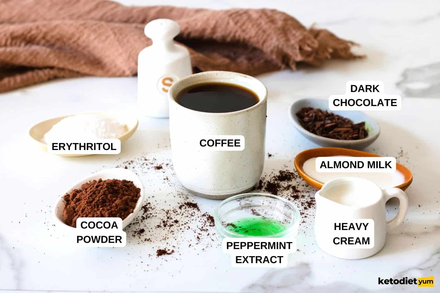 Keto Peppermint Mocha (Starbucks Copycat) Ingredients