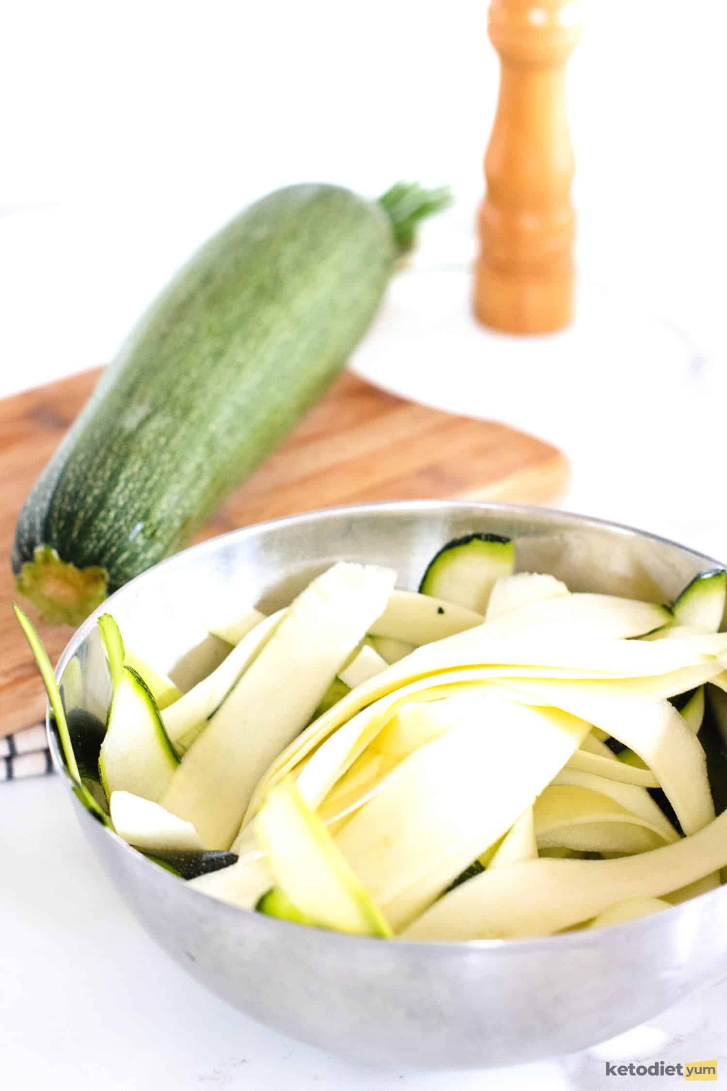 Keto Zucchini Carbonara