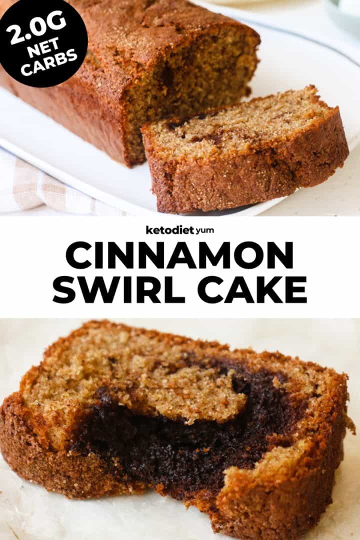 Low Carb Best Keto Cinnamon Swirl Cake Recipe