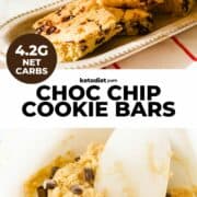 keto chocolate chip cookie bars
