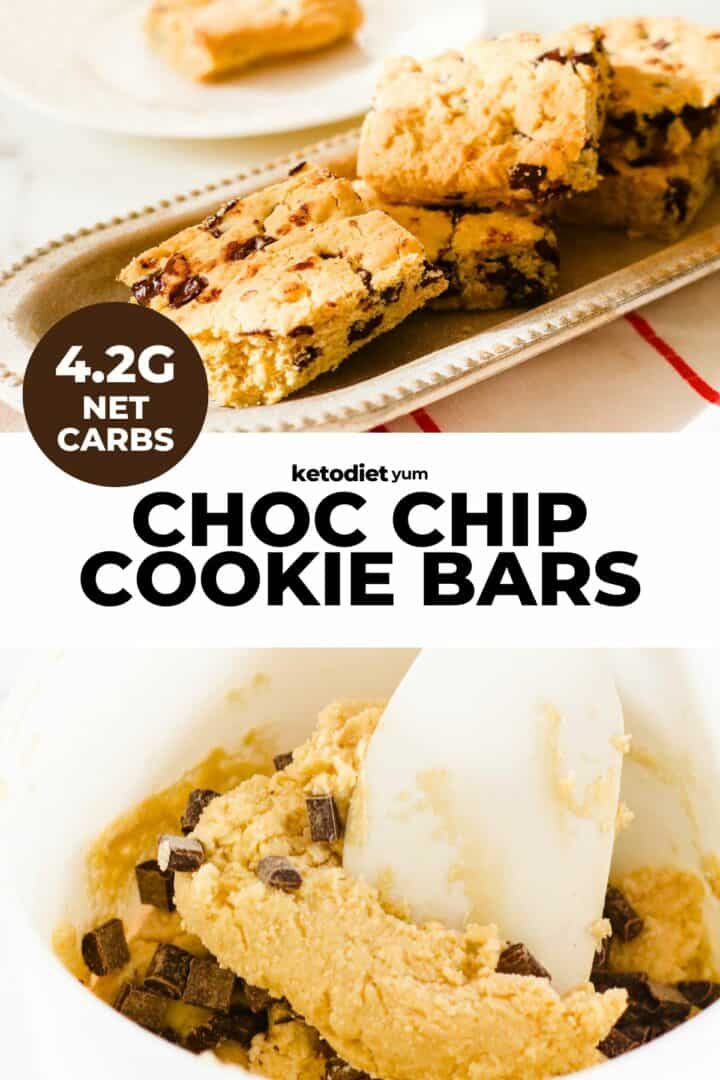 keto chocolate chip cookie bars