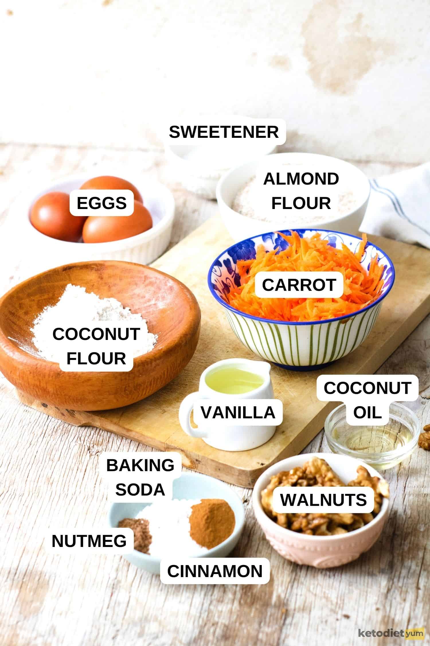 Carrot Cake Bars Ingredients