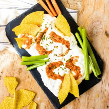 Keto Cream Cheese Board with Red Pepper Pesto