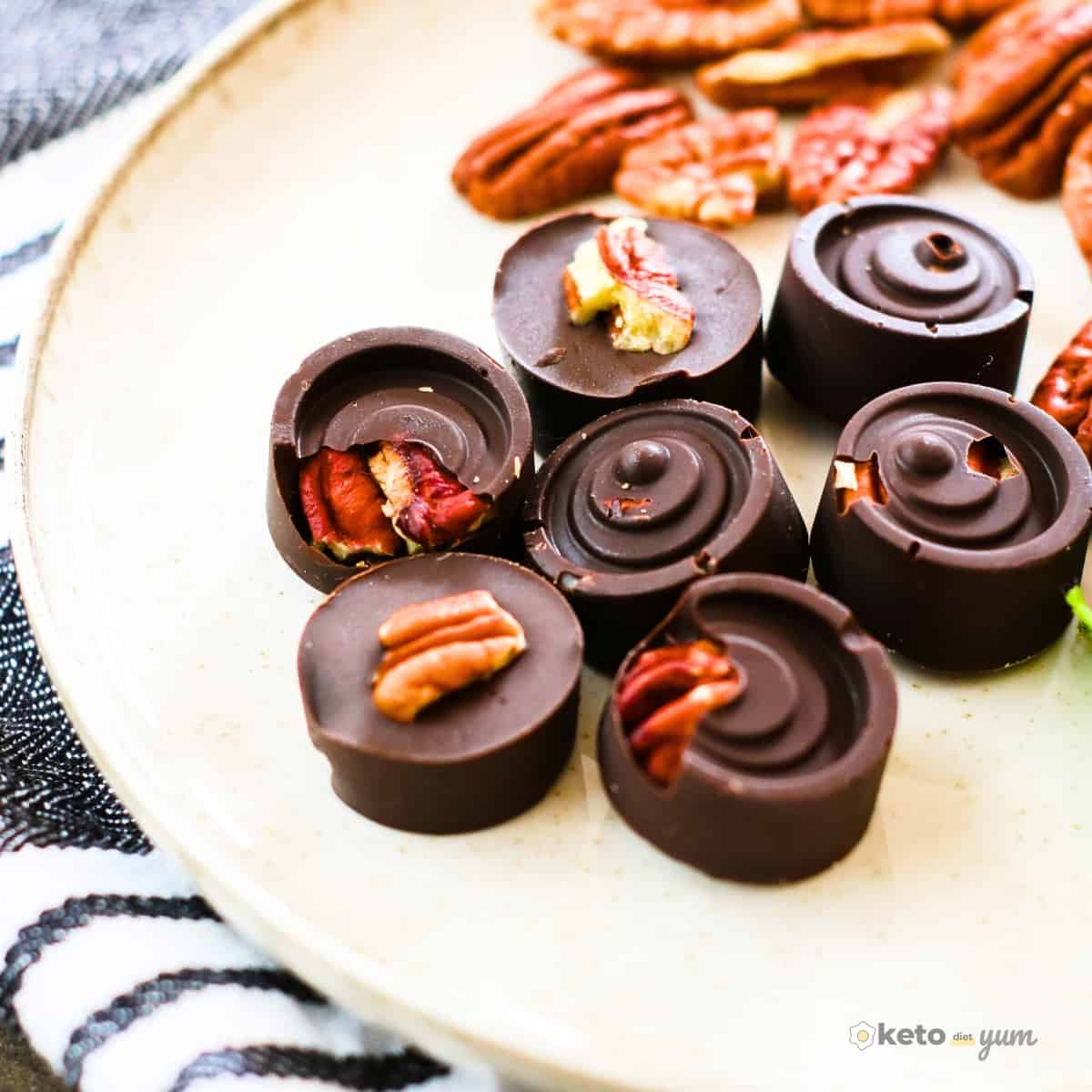 Chocolate Pecan Fat Bomb Truffles