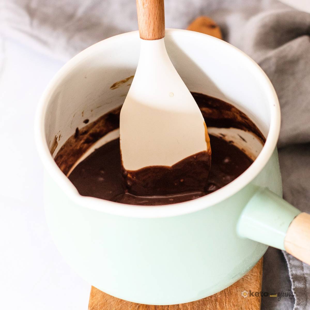 Melting chocolate in a saucepan