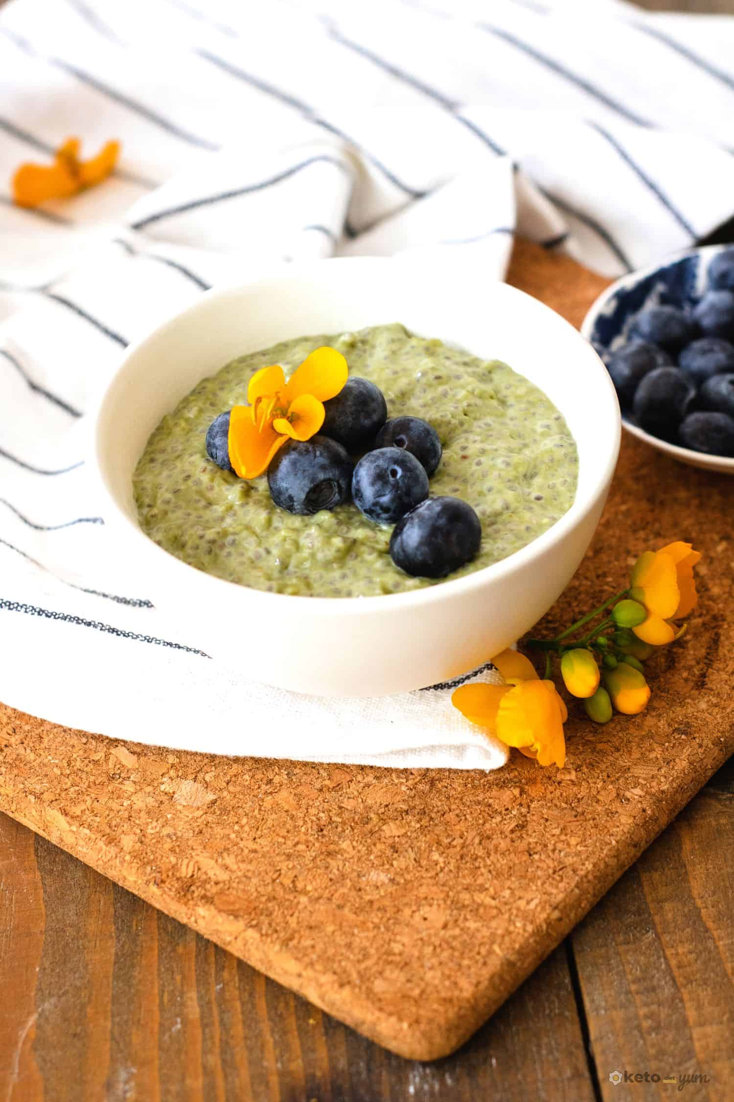 Keto Matcha Chia Pudding