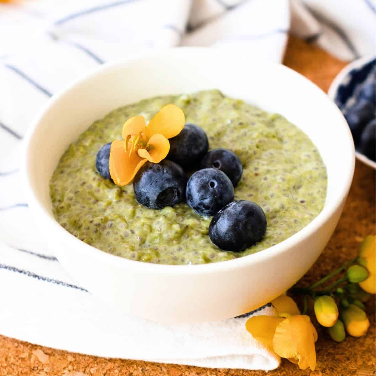 Keto Matcha Chia Pudding