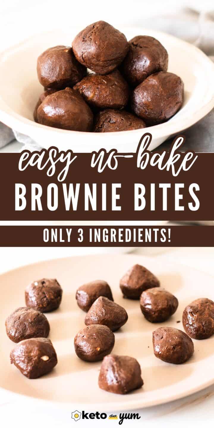 Low Carb Keto 3-Ingredient No Bake Brownie Bites