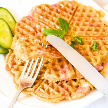 Keto Ham and Cheese Chaffle Recipe