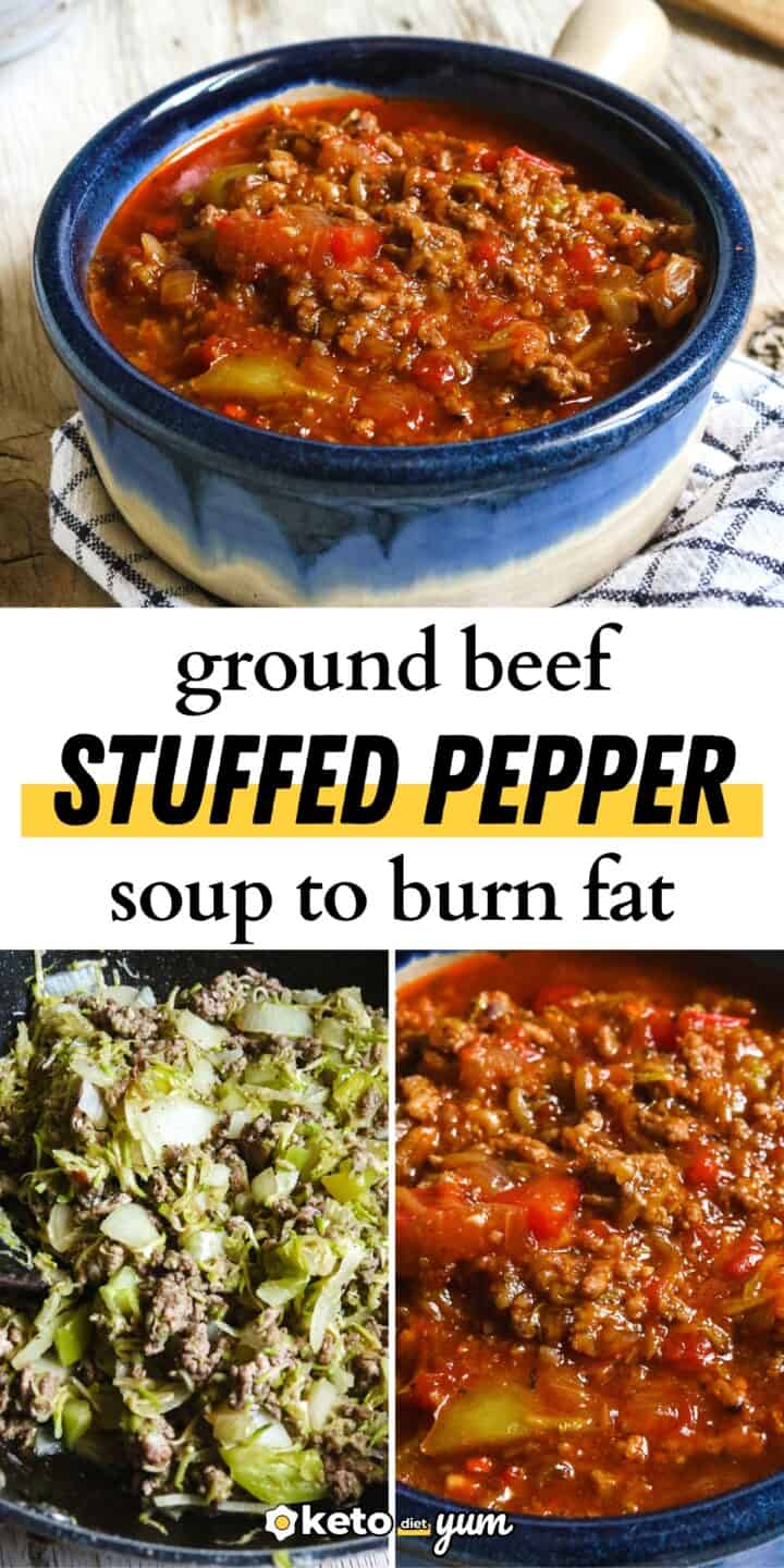 Keto Stuffed Pepper Soup for Weight Loss