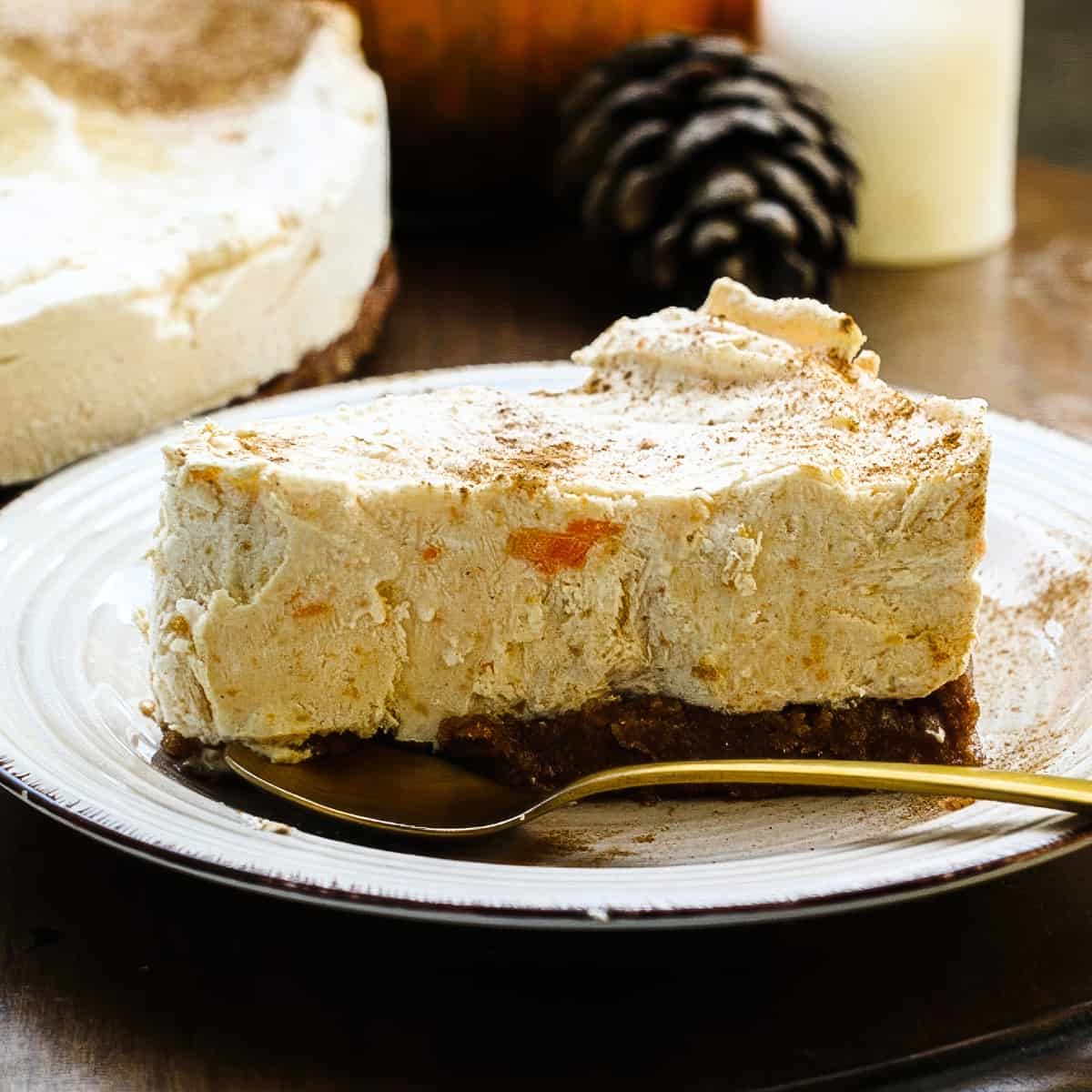 no bake keto pumpkin cheesecake