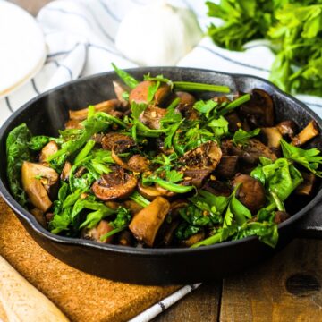 Sautéed Spinach and Mushrooms