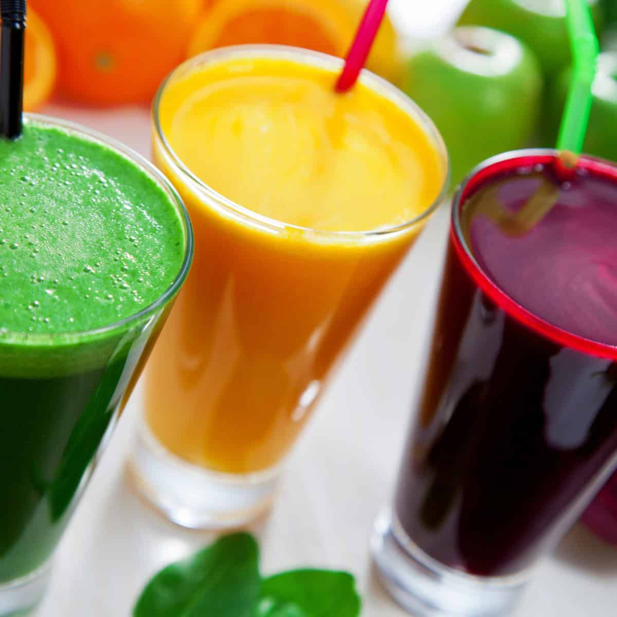 High sugar fruit juices and smoothies