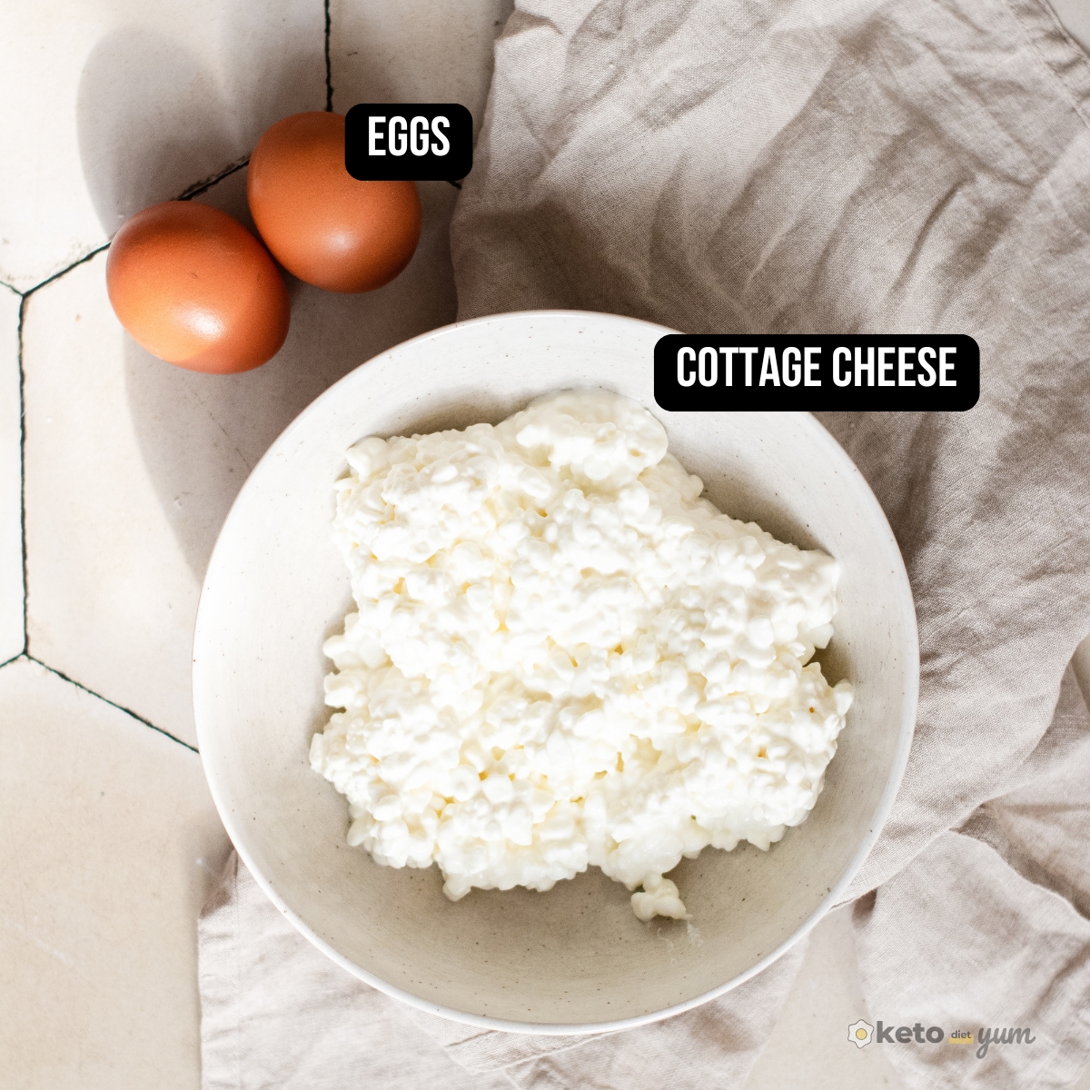 2-Ingredient Cottage Cheese Flatbread: The Easiest Keto Bread You'll Ever Make 2-Ingredient Cottage Cheese Flatbread Ingredients