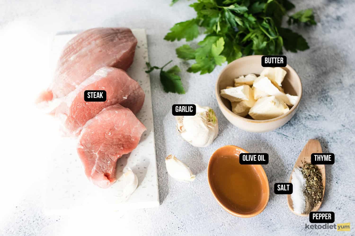 Garlic Butter Steak Bites Ingredients